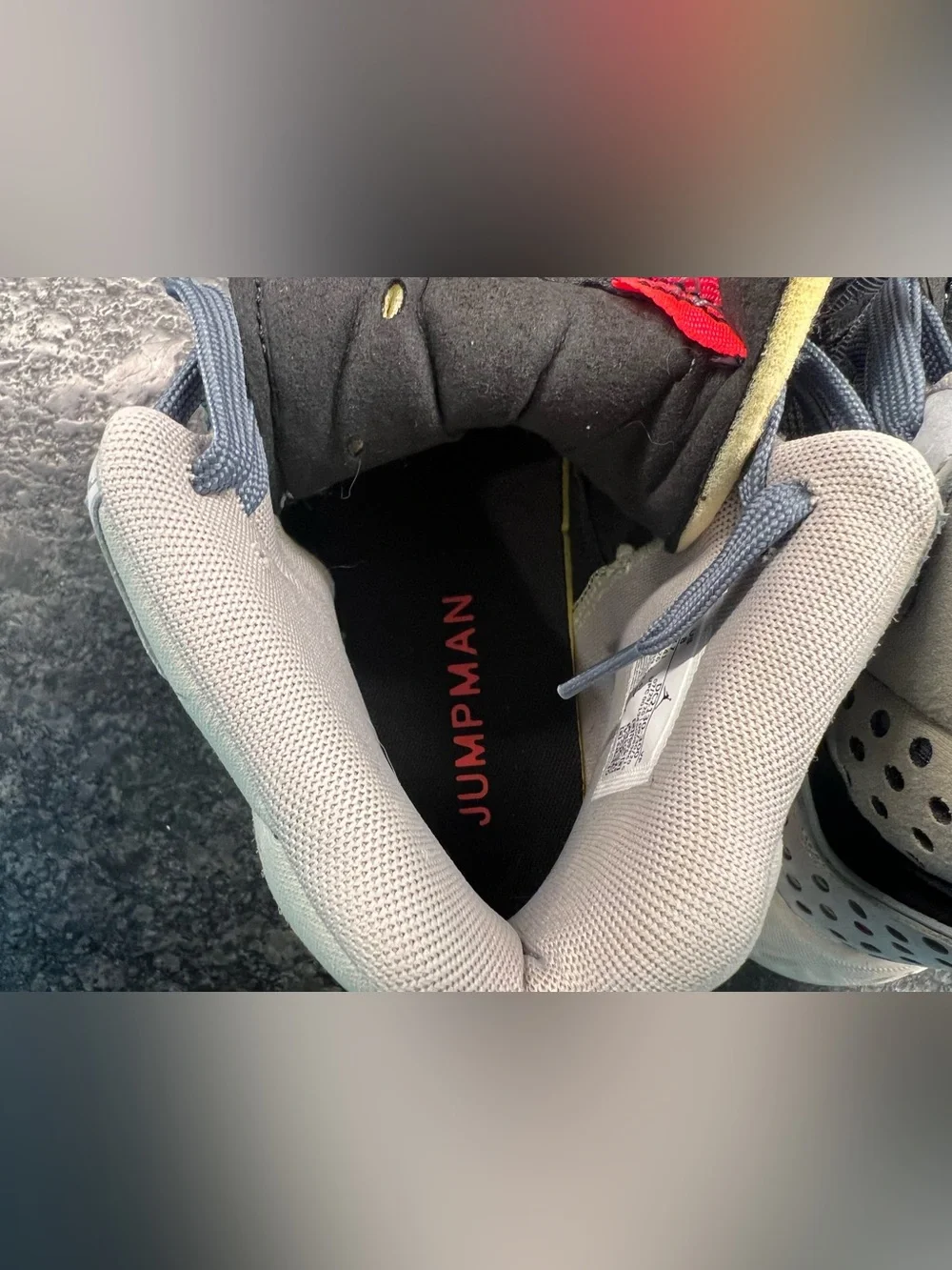 Nike Jumpman Men’s Grey, Black & Red High-Top Athletic Sneakers
